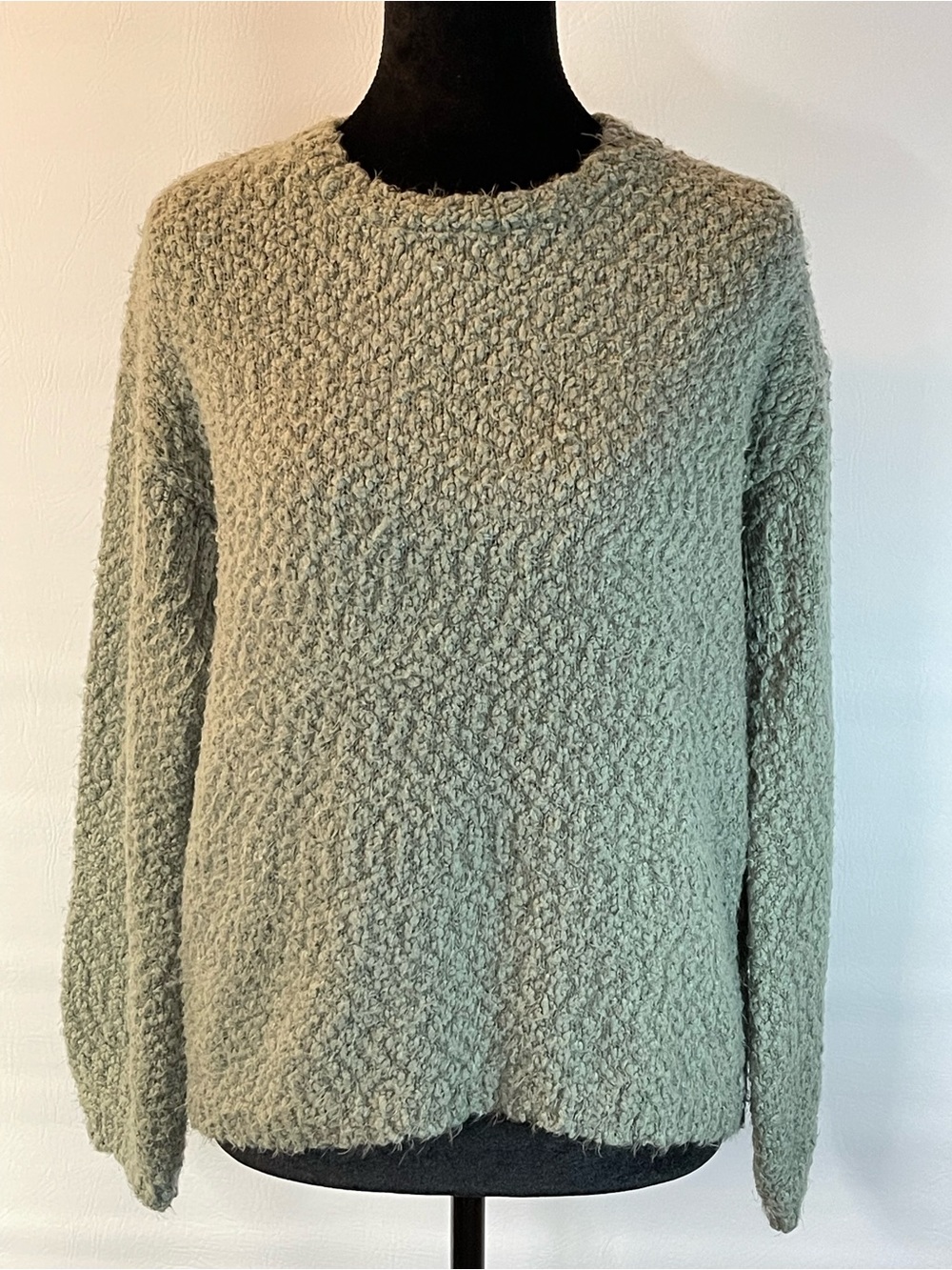 YES/LOLA Sage Green Textured Knit Sweater